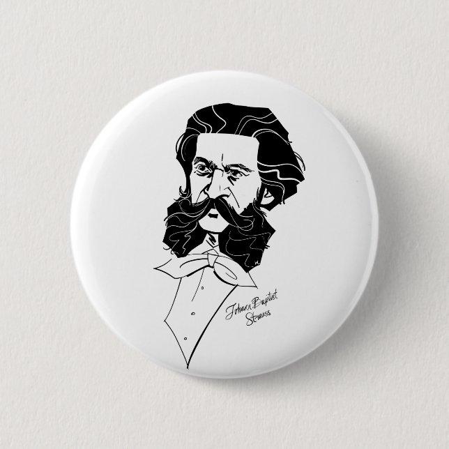 Badge Rond 5 Cm Johann Strauss Jr (Devant)