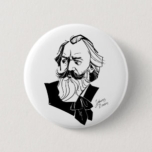 Badge Rond 5 Cm Johannes Brahms