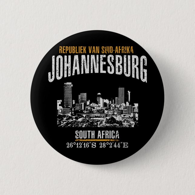 Badge Rond 5 Cm Johannesburg (Devant)