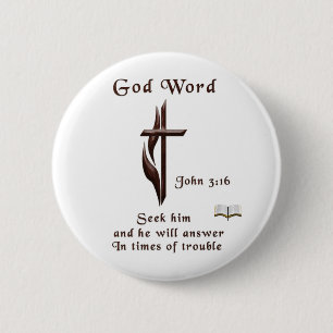 Badge Rond 5 Cm John 3:16