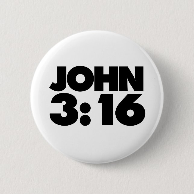 Badge Rond 5 Cm John 3:16 (Devant)