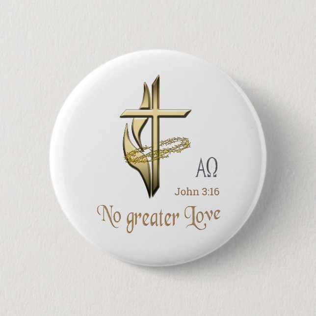 Badge Rond 5 Cm John 3:16 (Devant)