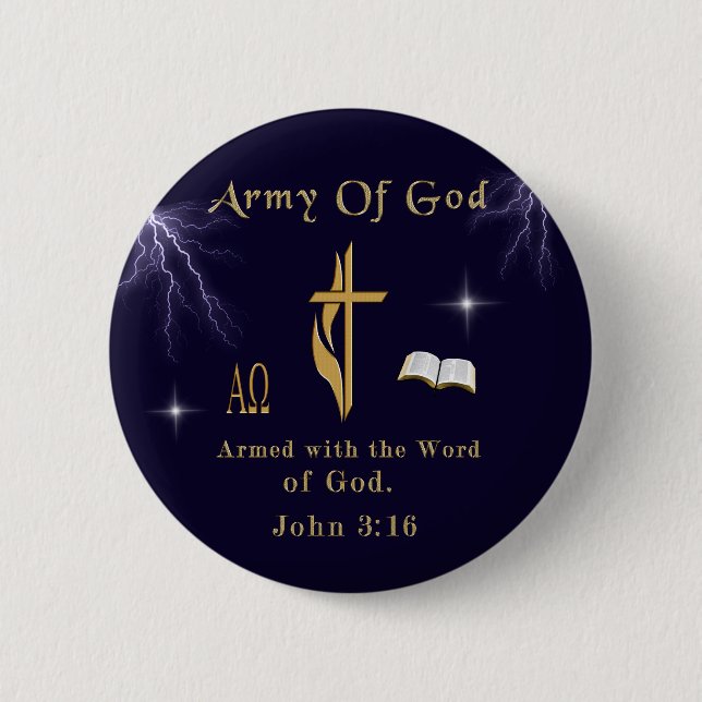 Badge Rond 5 Cm John 3:16 (Devant)