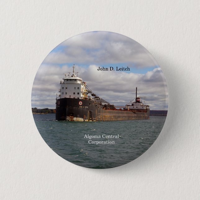 Badge Rond 5 Cm John D. Leitch bouton (Devant)