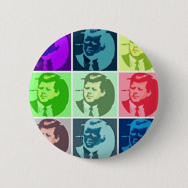Badge Rond 5 Cm John F Kennedy (Devant)