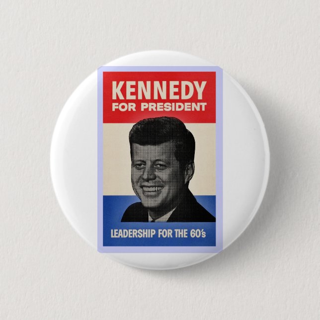 Badge Rond 5 Cm John F Kennedy (Devant)