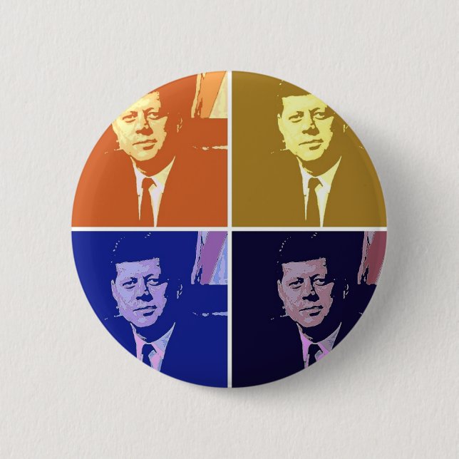 Badge Rond 5 Cm John F Kennedy (Devant)