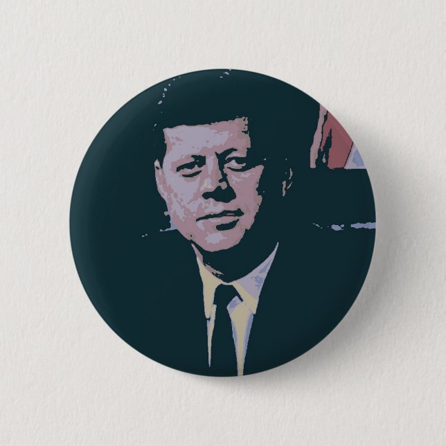 Badge Rond 5 Cm John F. Kennedy (Devant)