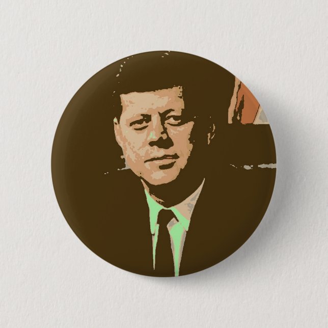 Badge Rond 5 Cm John F Kennedy (Devant)