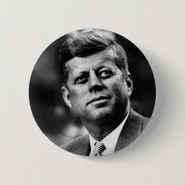 Badge Rond 5 Cm John F Kennedy Président (Devant)