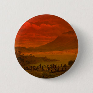Badge Rond 5 Cm John Glover Van Diemen's Land Tasmanie Autochtone