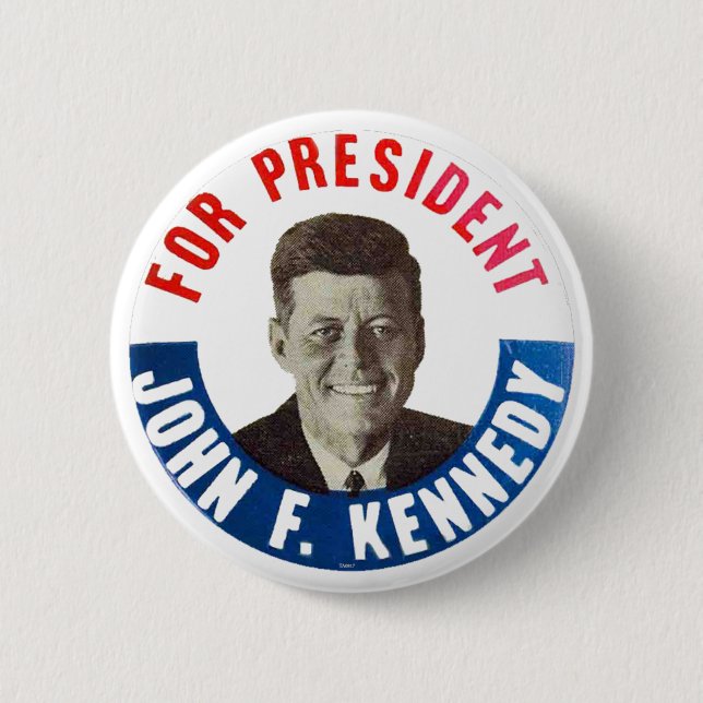 Badge Rond 5 Cm JOHN KENNEDY - bouton (Devant)