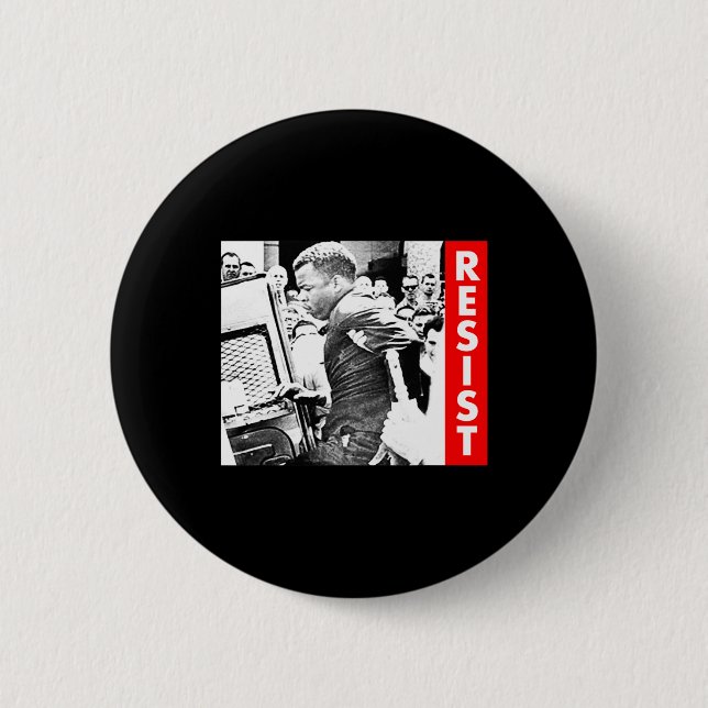 Badge Rond 5 Cm John Lewis - Résister (Devant)