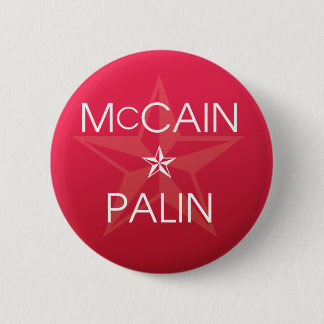 Badge Rond 5 Cm John McCain * Sarah Palin 2008