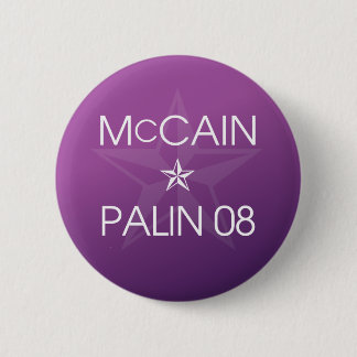 Badge Rond 5 Cm John McCain * Sarah Palin 2008