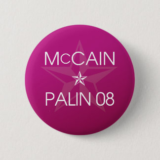 Badge Rond 5 Cm John McCain * Sarah Palin 2008