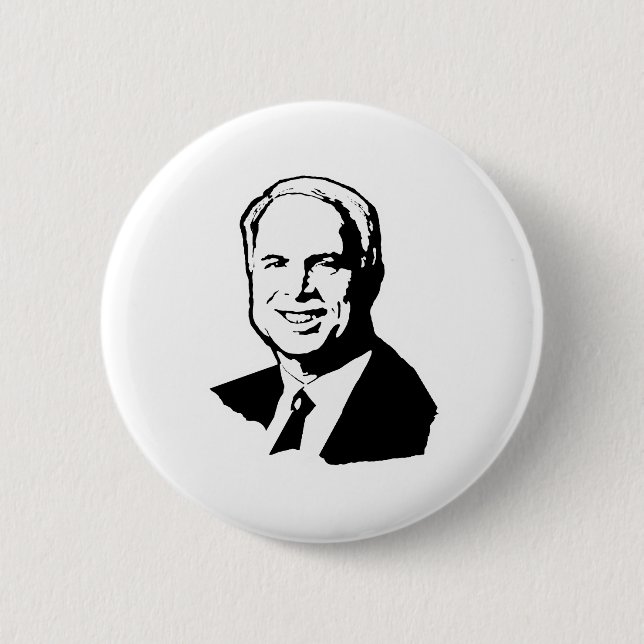 BADGE ROND 5 CM JOHN MCCAIN SHIRT (Devant)
