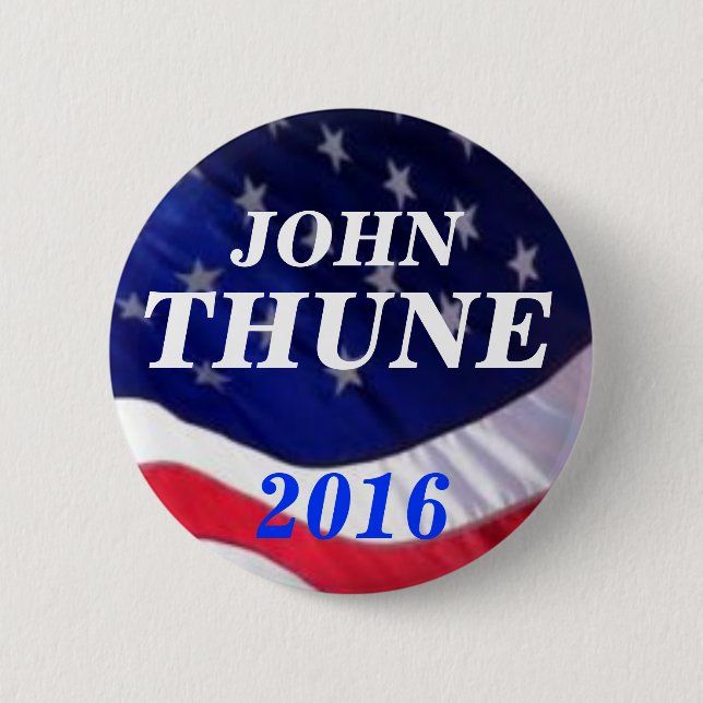 Badge Rond 5 Cm John Thune 2016 (Devant)