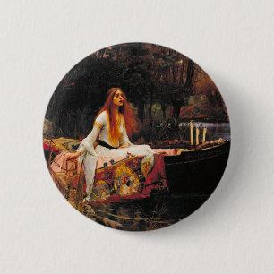 Badge Rond 5 Cm John William Waterhouse - La Dame de Shalott