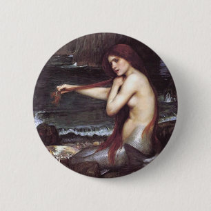 Badge Rond 5 Cm John Wm. Waterhouse Mermaid