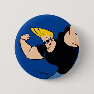 Badge Rond 5 Cm Johnny Bravo Pose Iconique