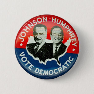 Badge Rond 5 Cm Johnson pour le président - bouton