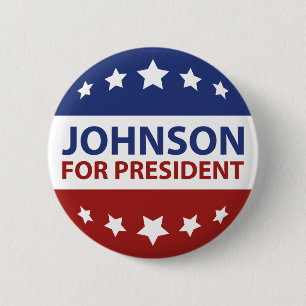 Badge Rond 5 Cm Johnson pour président