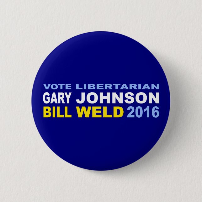 Badge Rond 5 Cm Johnson-Soudure libertaire 2016 de vote (Devant)