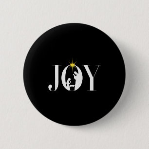 Badge Rond 5 Cm Joie chrétienne de Noël Jésus Scène de la Nativité