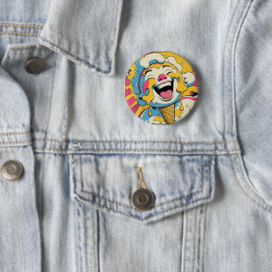 Badge Rond 5 Cm Joie Fondante – Explosion de Pop Art de Glace