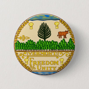 Badge Rond 5 Cm Joint d'état du Vermont