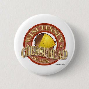 Badge Rond 5 Cm Joint du Wisconsin Cheesehead