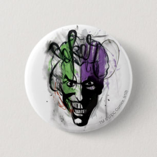 Badge Rond 5 Cm Joker Neon Airbrush Portrait