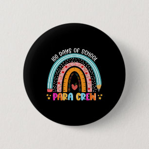 Badge Rond 5 Cm Joli Arc En Ciel 100 Jours De Para De L'École Love