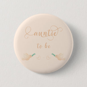 Badge Rond 5 Cm Joli bébé colombe bouton de baby shower pour futur