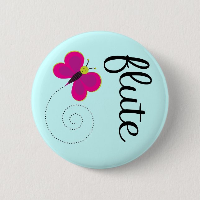 Badge Rond 5 Cm Joli bouton de cannelure (Devant)