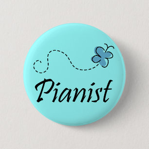 Badge Rond 5 Cm Joli bouton de pianiste pour des amants de piano