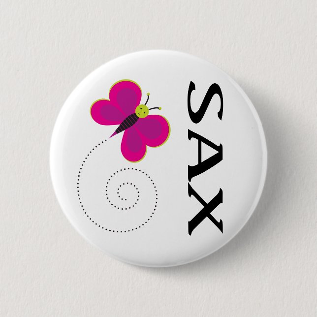 Badge Rond 5 Cm Joli bouton de saxophone (Devant)