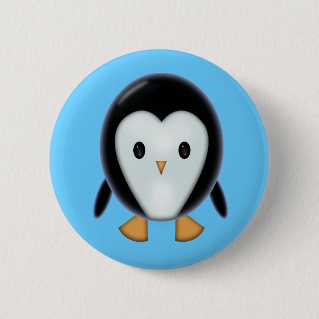 Badge Rond 5 Cm Joli bouton épinglé Manchot (Devant)