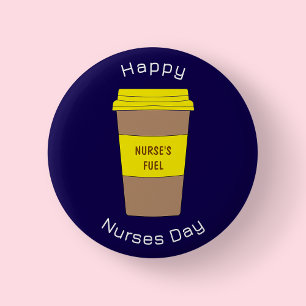 Badge Rond 5 Cm Joli bouton jour des infirmières bleu marine tasse