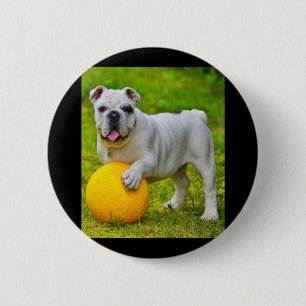Badge Rond 5 Cm Joli cadeau de Bulldog Basketball Bulldog Lover an