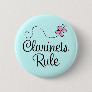 Badge Rond 5 Cm Joli cadeau de musique de règle de clarinettes