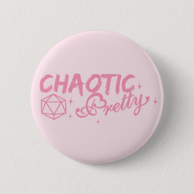 Badge Rond 5 Cm Joli chaotique (Devant)