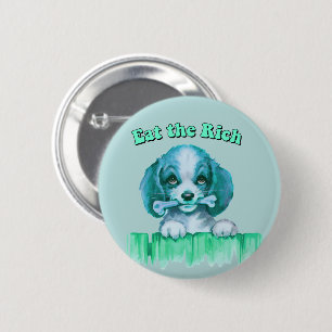 Badge Rond 5 Cm Joli Chien Rétro - Mangez les Riches