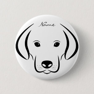Badge Rond 5 Cm Joli Chiot FaceThunder_Cove