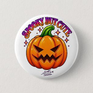 Badge Rond 5 Cm Joli Citrouille Épouvante Halloween Bouton Rond Ép
