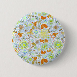 Badge Rond 5 Cm Joli coloré fleurs sans soudure motifs jettent pil