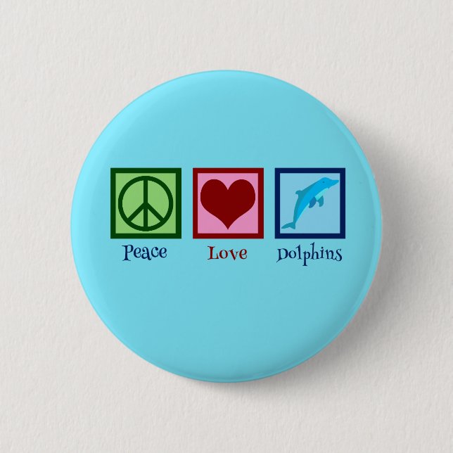 Badge Rond 5 Cm Joli dauphin (Devant)