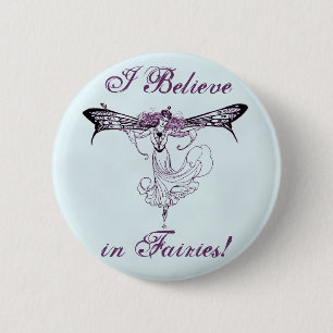 Badge Rond 5 Cm Joli décalque féerique vintage