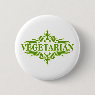 Badge Rond 5 Cm Joli design végétarien